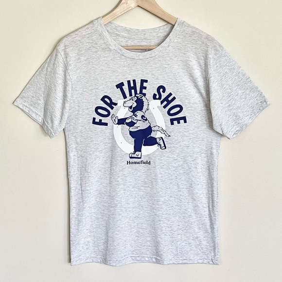 NEW Homefield NFL Indianapolis Colts Blue “For The Shoe” Gray T Shirt Adult S - Picture 3 of 9
